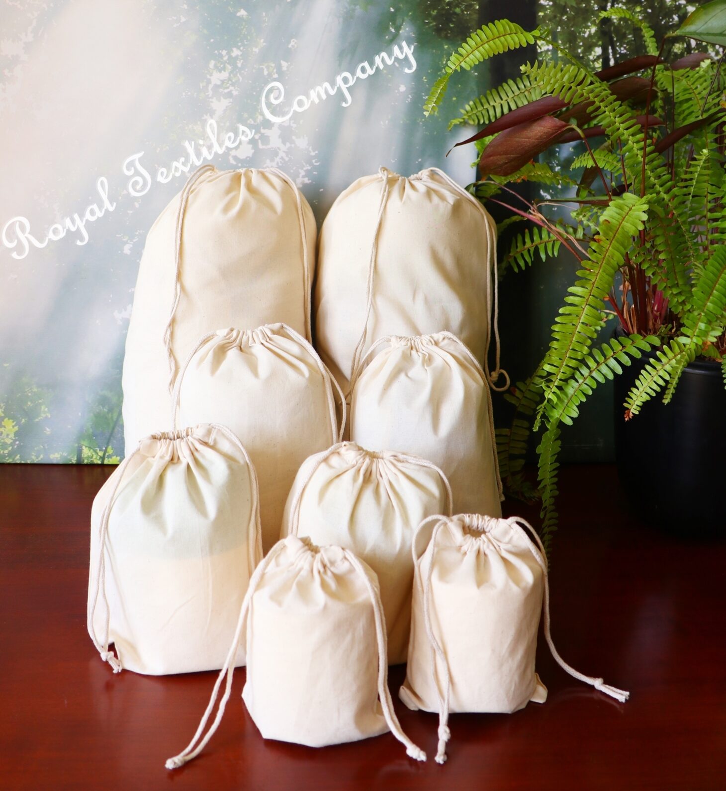 8"x10" inches Natural Cotton Muslin bags *Eco-Friendly* Choose from QTY Size 