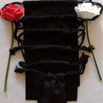 Black Cotton Drawstring Bags - W15cm*H20cm (6x8inches)