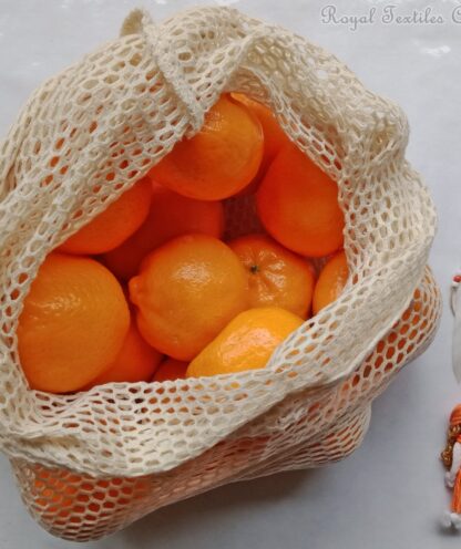 Organic Cotton Mesh Drawstring Bags Organic Reusable Muslin Bags Fruit Vegetable Grocery Food Storage Bags
