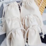 Organic Cotton Double Drawstring Ecofriendly Reusable Muslin Bags Natural Bags, Jewelry bags, gift bags, packaging bags, wedding favors, storage pouch, cloth bags, natural bags, organic cotton, reusable, christmas bags, muslin bags