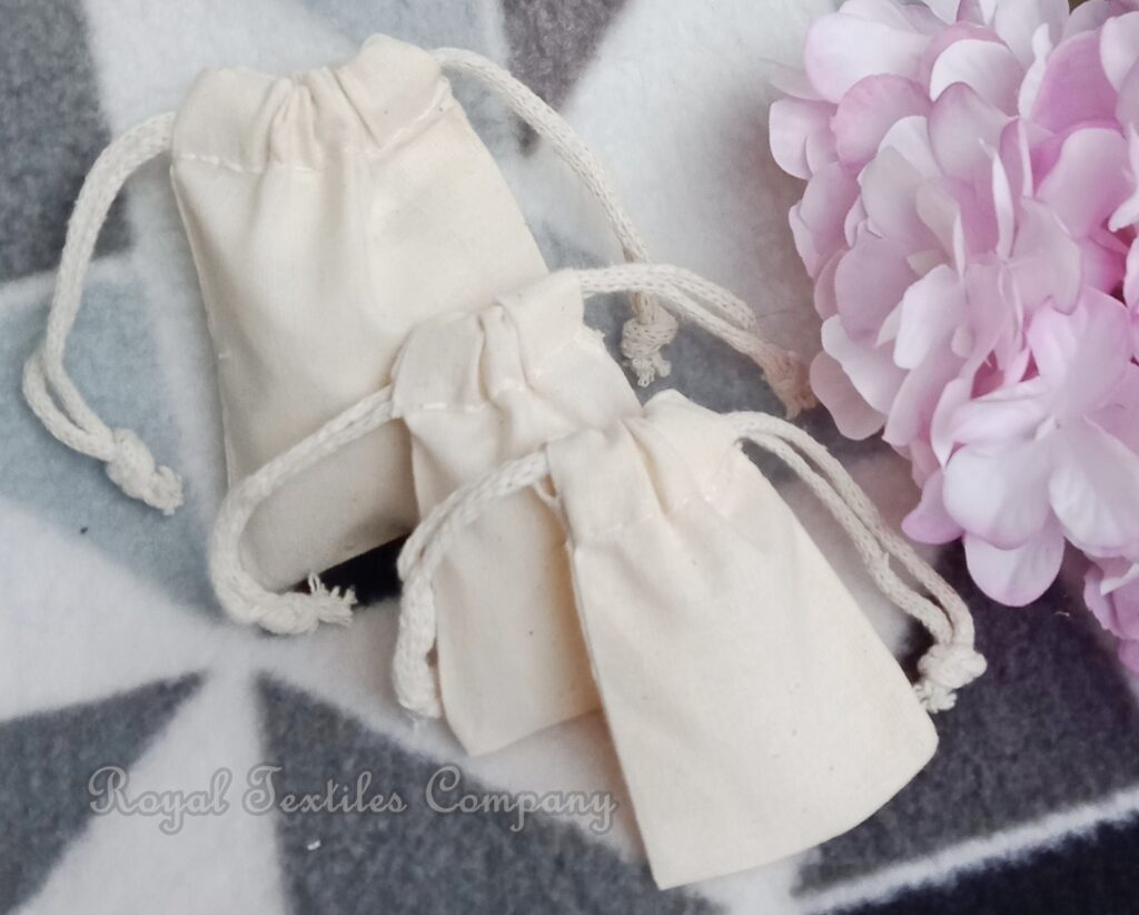 Calico Drawstring Bags W7cm*H10cm (3x4inches)