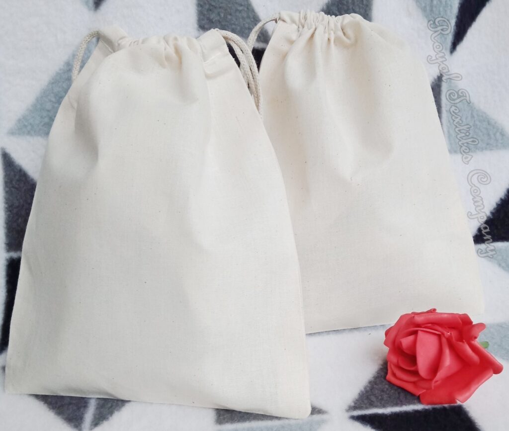 Calico Drawstring Bags W15cm*H20cm (6x8inches)