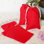 Red Bags Organic Cotton Double Drawstring Ecofriendly Reusable Muslin Bags Natural Bags, Jewelry bags, gift bags, packaging bags, wedding favors, storage pouch, cloth bags, natural bags, organic cotton, reusable, christmas bags, muslin bags