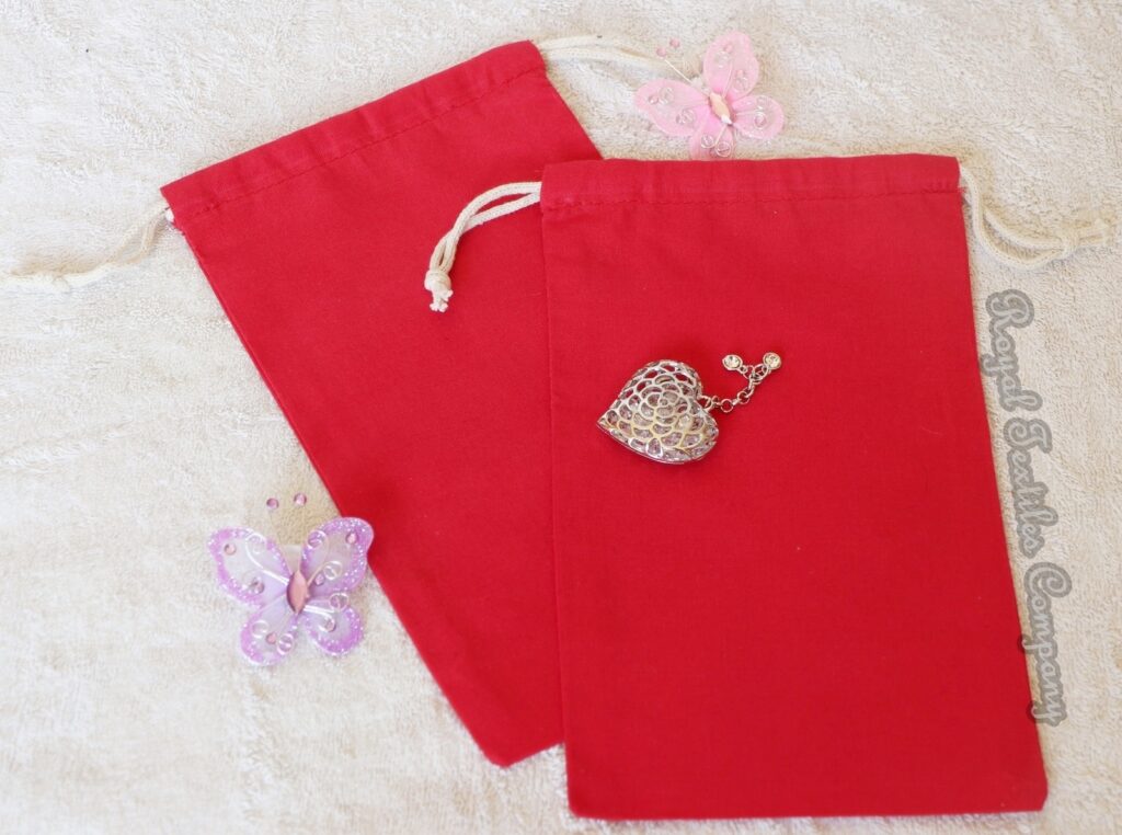 Red Cotton Drawstring Bags W12cm*H17cm (5x7inches)