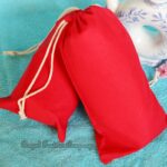 Red Bags Organic Cotton Double Drawstring Ecofriendly Reusable Muslin Bags Natural Bags, Jewelry bags, gift bags, packaging bags, wedding favors, storage pouch, cloth bags, natural bags, organic cotton, reusable, christmas bags, muslin bags