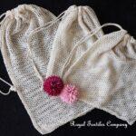 Cotton Mesh Drawstring Bags - W27cm*H43cm (11x17inches)