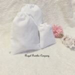 WHITE Cotton Drawstring Bags - W10cm*H15cm (4x6inches)