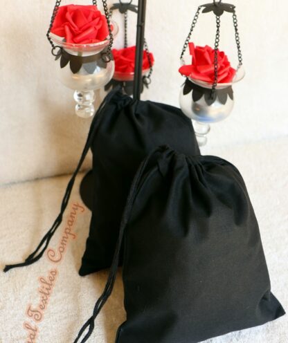 Black Bags Organic Cotton Single Drawstring Ecofriendly Reusable Muslin Bags Jewelry bags, gift bags, packaging bags, wedding favors, storage pouch, cloth bags, natural bags, organic cotton, reusable, christmas bags, muslin bags