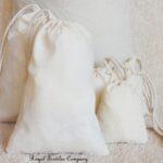 Natural Cotton Single Drawstring Bags - W20cm*H30cm (8x12inches)