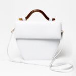 White leather handbag Small leather bag Vintage style White purse Designer bag Shoulder mini bag