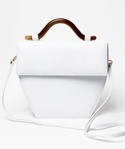 White leather handbag Small leather bag Vintage style White purse Designer bag Shoulder mini bag
