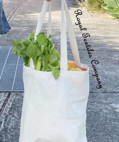 Organic Cotton Tote Shopping Bags Premium Ecofriendly Natural and Reusable Bags Great for Storage & Packaging